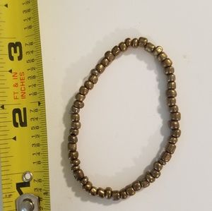 Hand made glass bead stretch bracelet